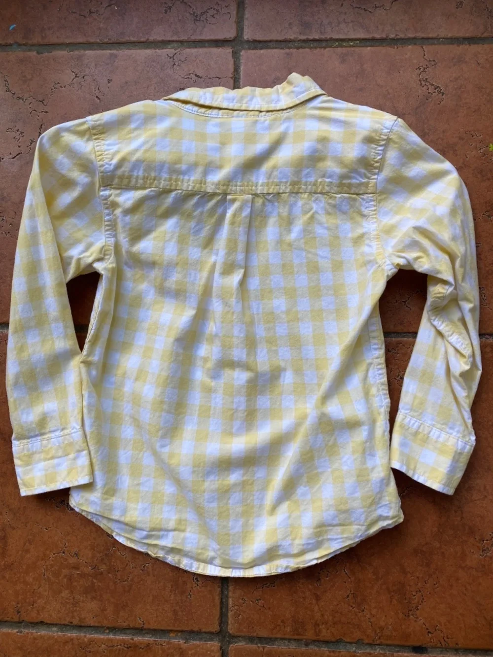 3-4T Gymboree Cotton Yellow Gingham Button Down
